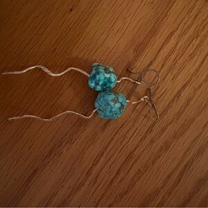 Turquoise Stone Drop Earrings